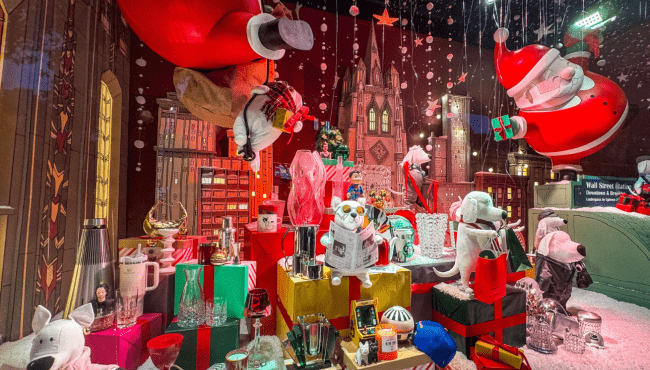 Christmas window displays in Paris
