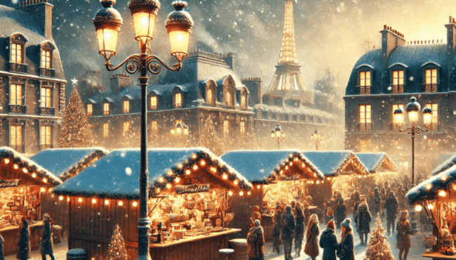 christmas market in Paris